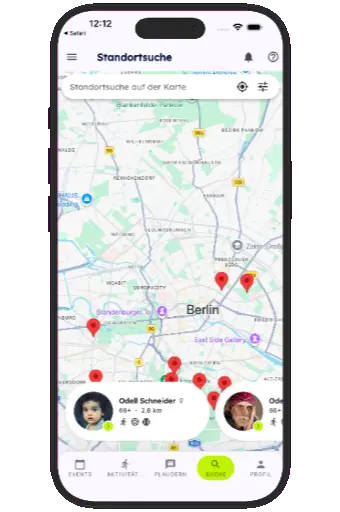 Search results screen