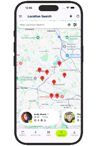 Search results screen