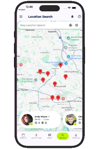 Search results screen