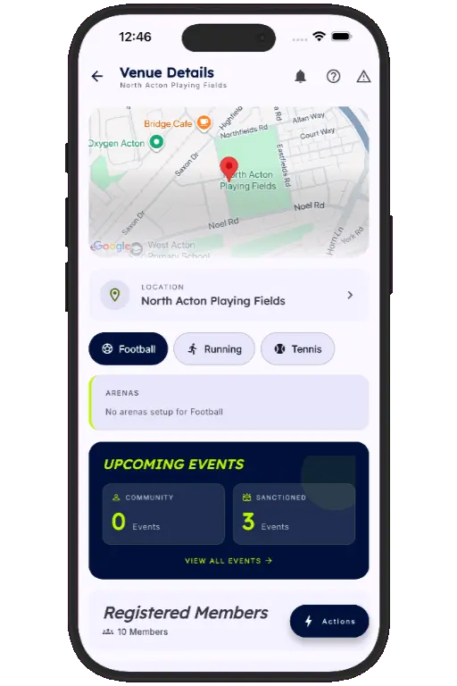 Venue details screen