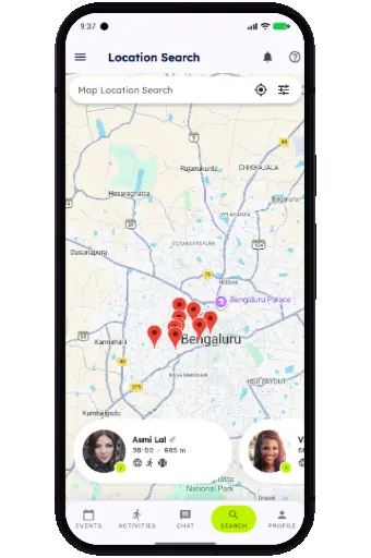 Search results screen