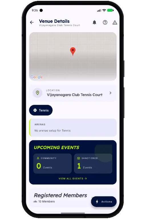 Venue details screen