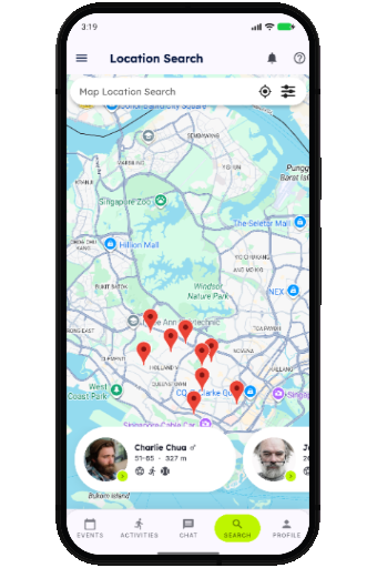 Search results screen