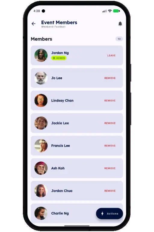 Sports HQ member directory and people search results