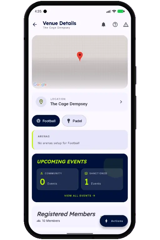 Venue details screen