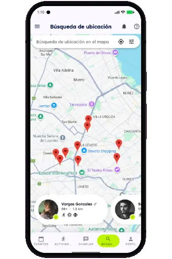 Search results screen