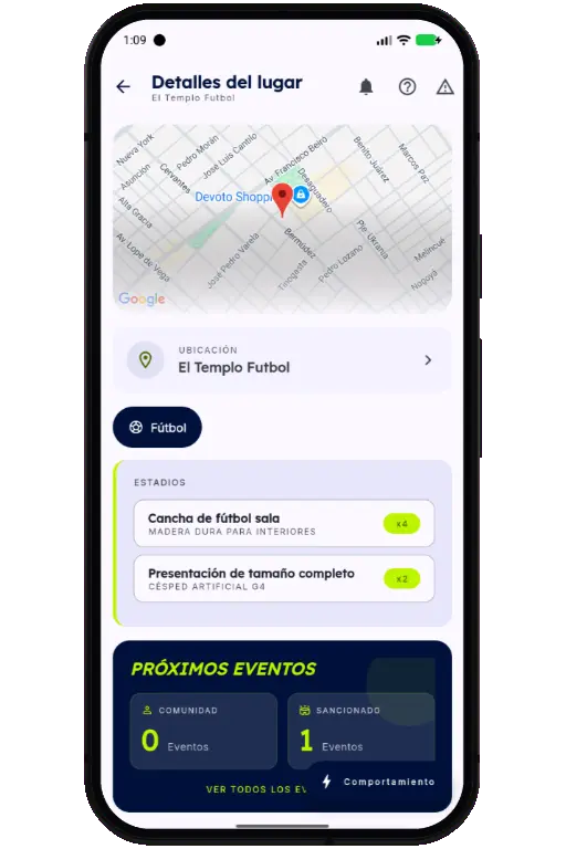 Venue details screen