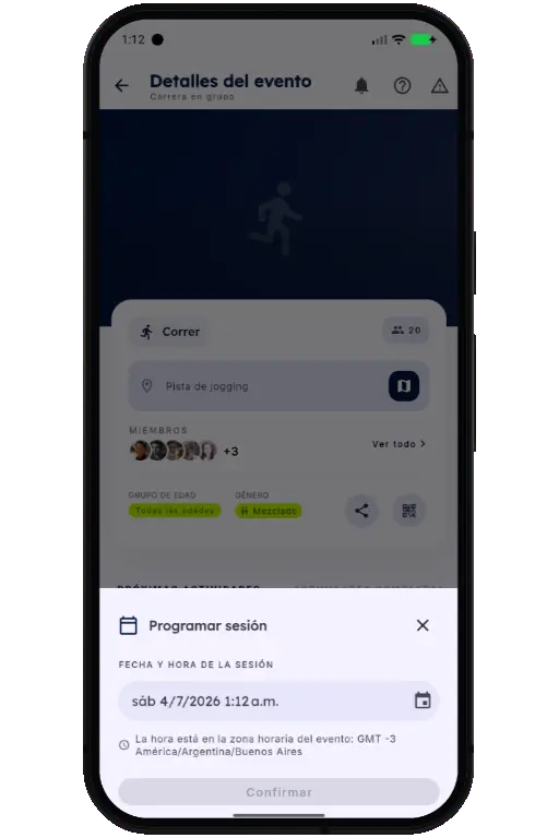 Sports HQ run notification and confirm/decline screens