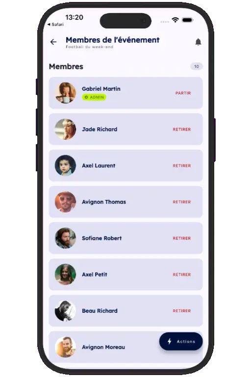 Sports HQ member directory and people search results