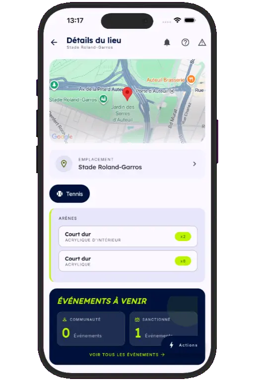 Venue details screen