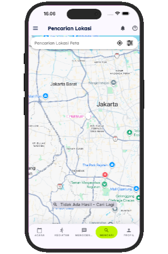 Search results screen