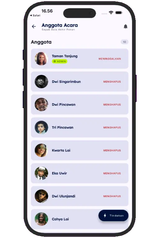 Sports HQ member directory and people search results
