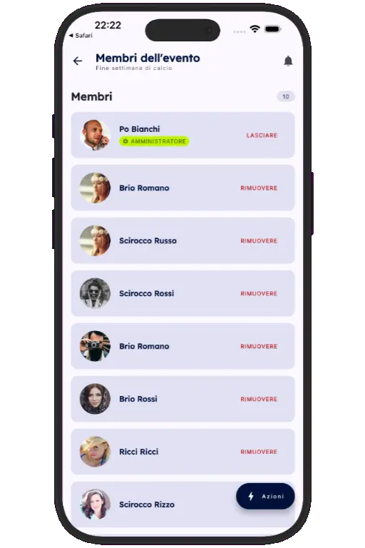 Sports HQ member directory and people search results