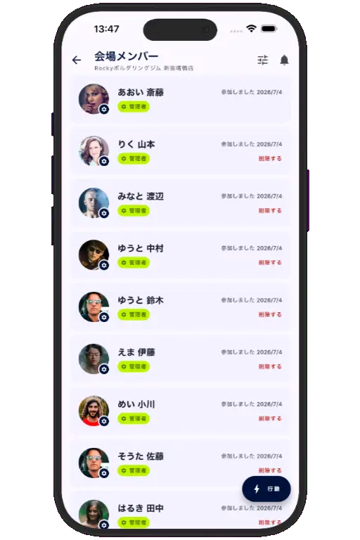 Sports HQ member directory and people search results
