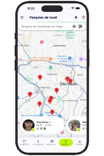 Search results screen
