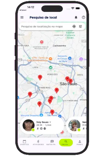 Search results screen