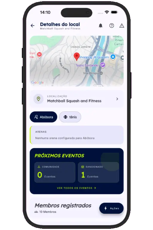 Venue details screen