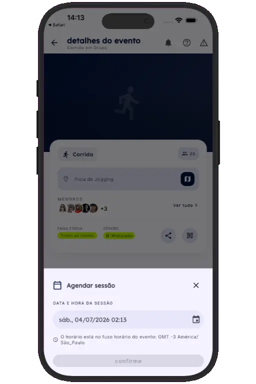 Sports HQ run notification and confirm/decline screens