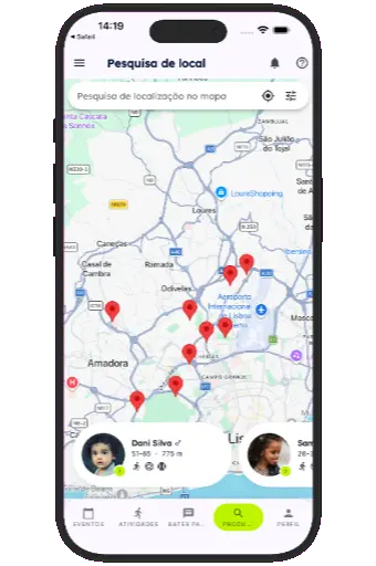 Search results screen