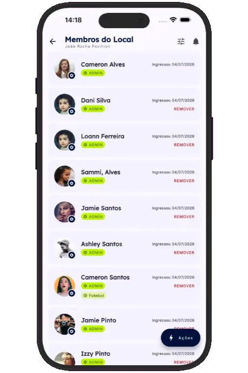 Sports HQ member directory and people search results
