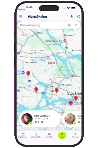 Search results screen