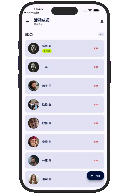 Sports HQ member directory and people search results