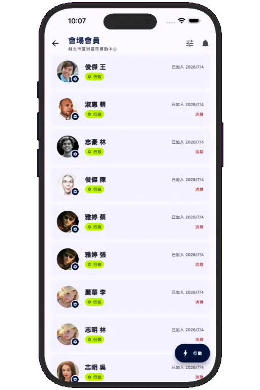 Sports HQ member directory and people search results