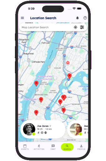 Search results screen